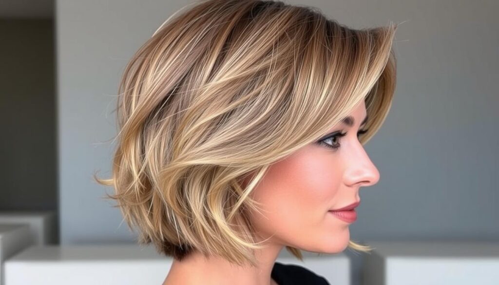 Layered bobs for women over 35