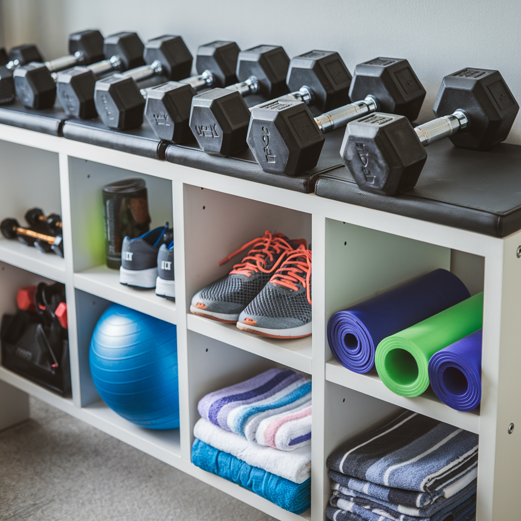 Home gym storage solution