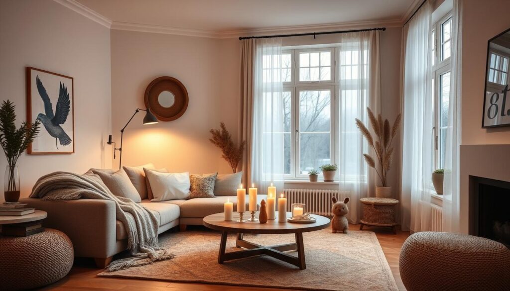 cozy atmosphere with ambient lighting