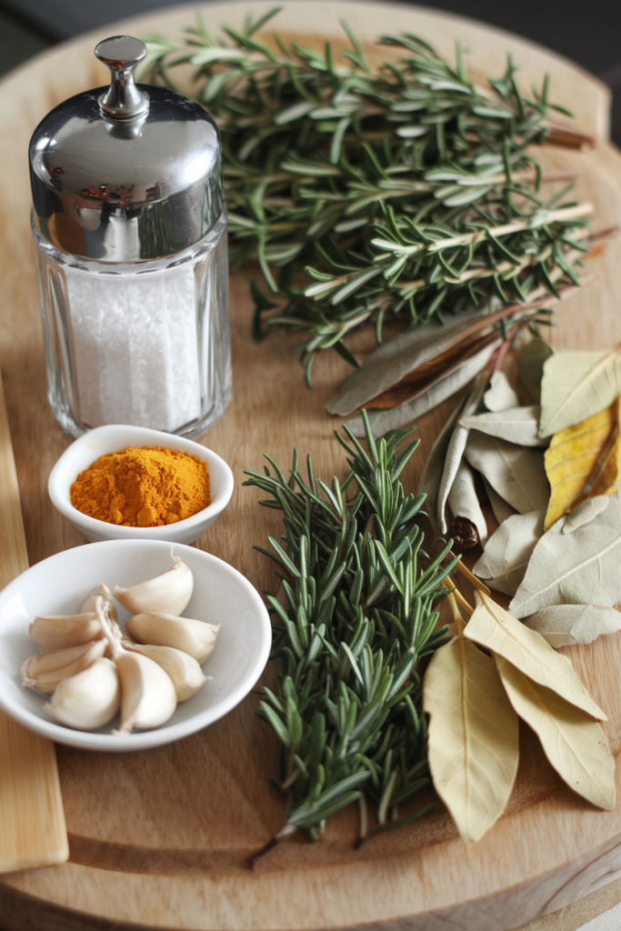 Herbs, garlic, and spices as tasty alternatives to salt, promoting healthier cooking practices.