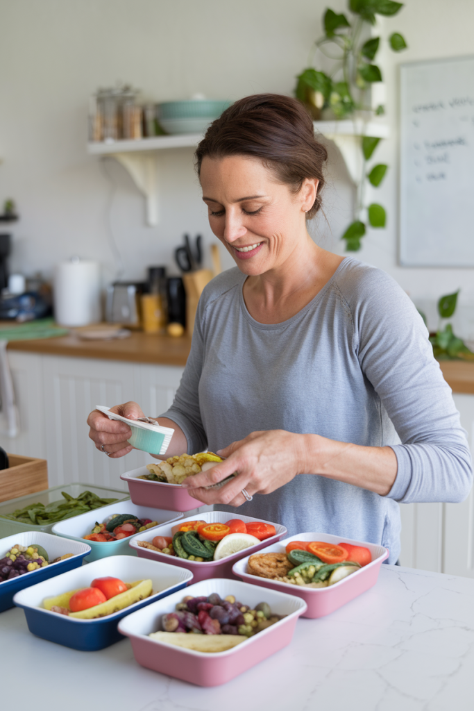  nutritious meal prep ingredients supporting a 30-day fitness challenge.