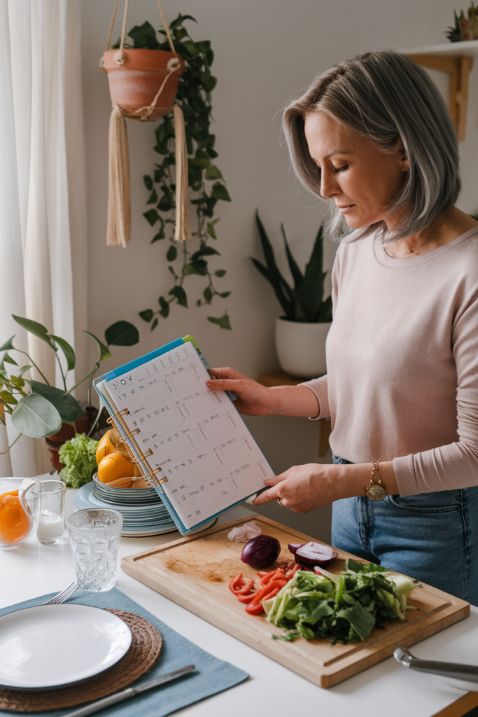 woman over 40 tracking her progress