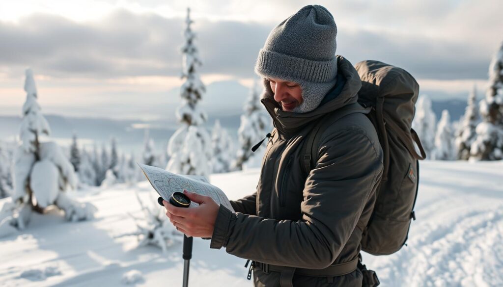 winter hiking navigation